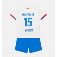 Barcelona Andreas Christensen #15 Replika babykläder Bortaställ Barn 2023-24 Kortärmad (+ korta byxor)